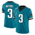 Vanessashop J.Jaguars #3 Jakobi Meyers Player Teal Prowler Throwback Vapor F.U.S.E. Limited Home Game Stitched Jerseys