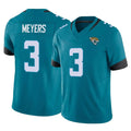 Vanessashop J.Jaguars #3 Jakobi Meyers Player Teal Vapor F.U.S.E. Limited Home Game Stitched Jerseys