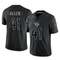 Vanessashop J.Jaguars #41 Josh Hines-Allen Player Black Reflective Limited Game Stitched Jerseys