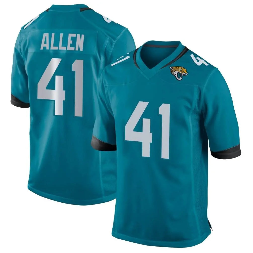 Vanessashop J.Jaguars #41 Josh Hines-Allen Player Teal Prowler Throwback Limited Home Game Stitched Jerseys
