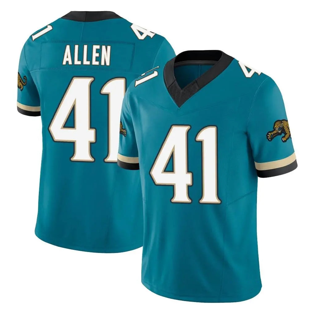 Vanessashop J.Jaguars #41 Josh Hines-Allen Player Teal Prowler Throwback Vapor F.U.S.E. Limited Home Game Stitched Jerseys