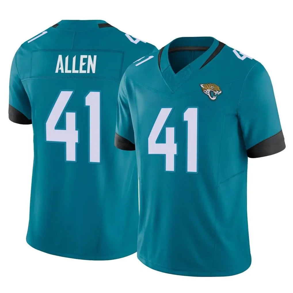 Vanessashop J.Jaguars #41 Josh Hines-Allen Player Teal Vapor F.U.S.E. Limited Home Game Stitched Jerseys