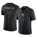 Vanessashop J.Jaguars #7 Brian Thomas Jr. Player Black Reflective Limited Game Stitched Jerseys