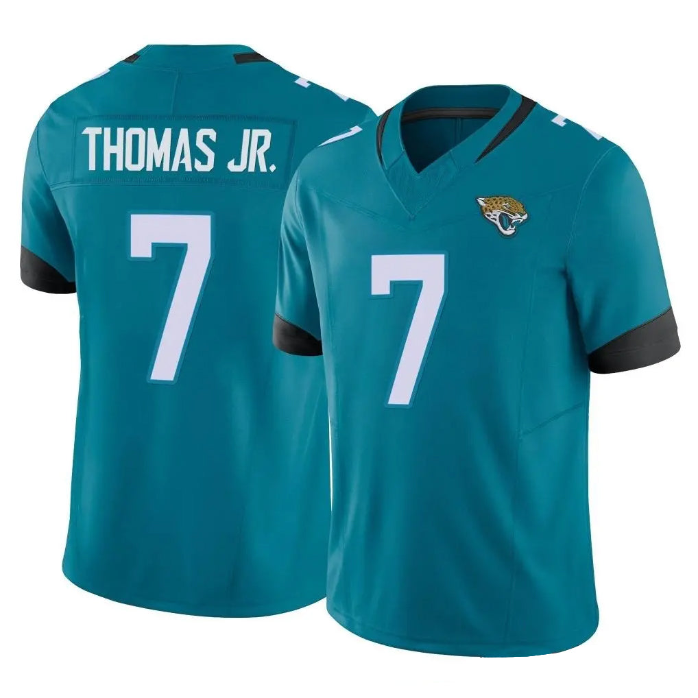 Vanessashop J.Jaguars #7 Brian Thomas Jr. Player Teal Vapor F.U.S.E. Limited Home Game Stitched Jerseys
