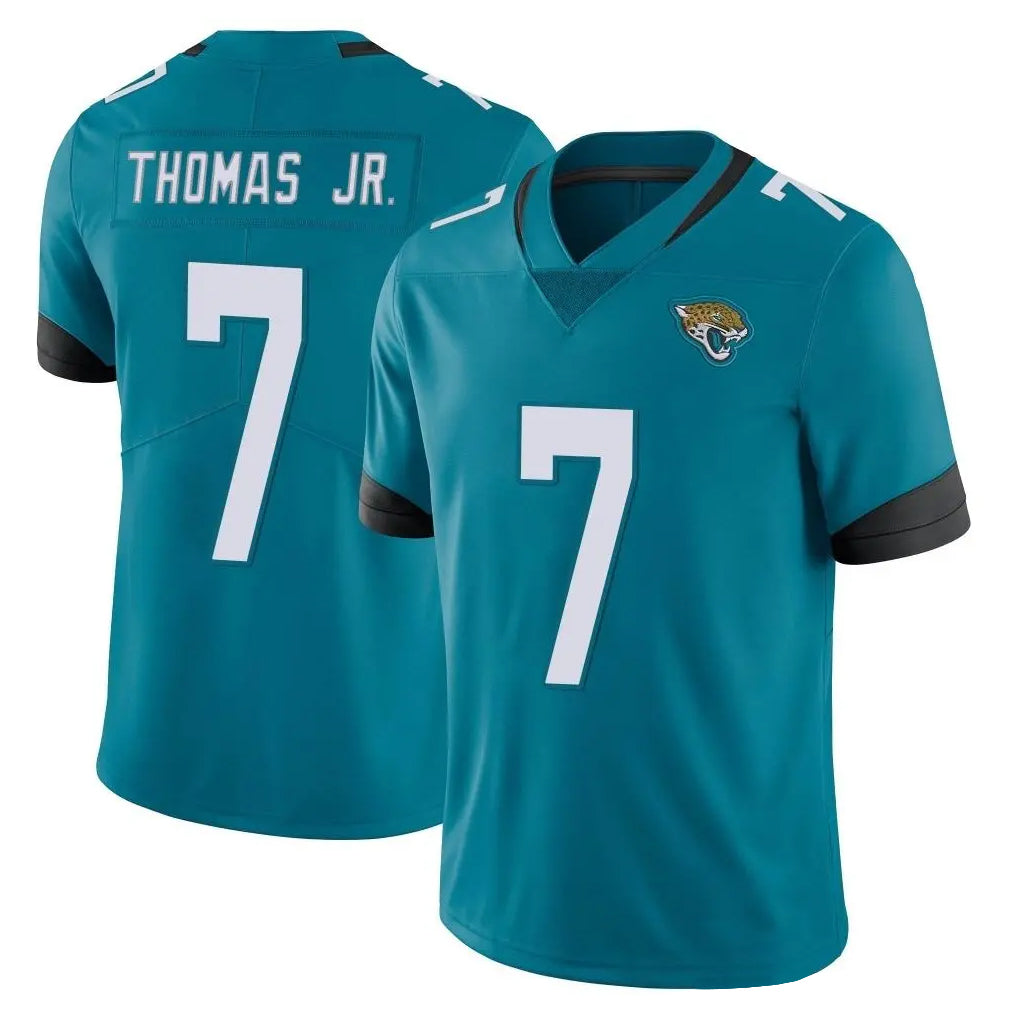 Vanessashop J.Jaguars #7 Brian Thomas Jr. Player Teal Vapor Untouchable Limited Home Game Stitched Jerseys