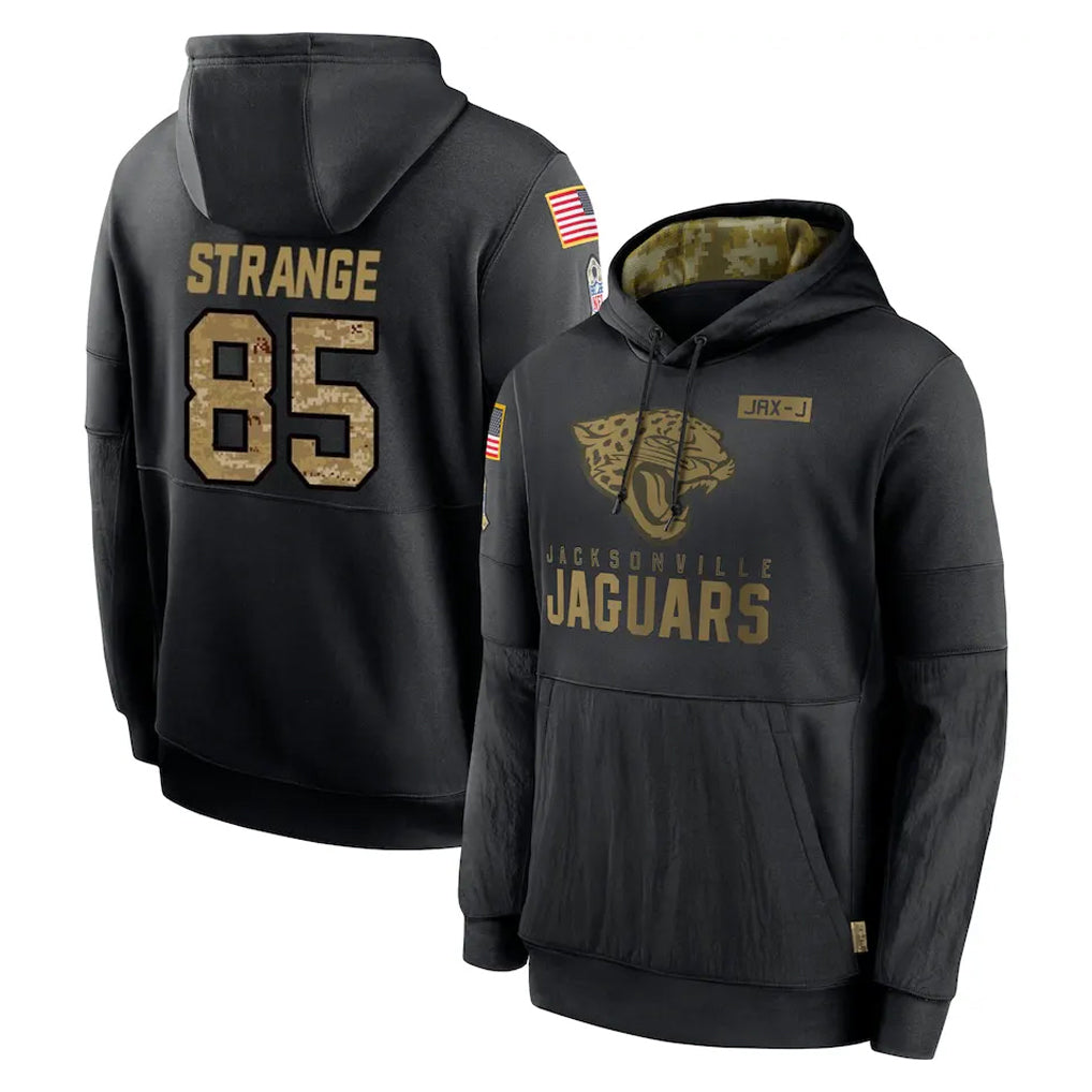 Vanessashop J.Jaguars #85 Brenton Strange Player Black Salute to Service Hoodies Limited Game Stitched Jerseys