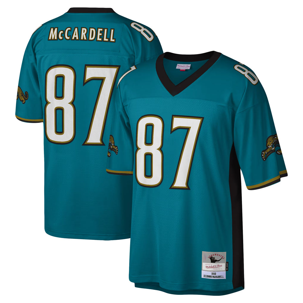 Vanessashop J.Jaguars #87 Keenan McCardell?Player Teal Mitchell & Ness Legacy Home Game Stitched Jerseys