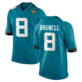 Vanessashop J.Jaguars #8 Mark Brunell?Player Teal Home Game Stitched Jerseys