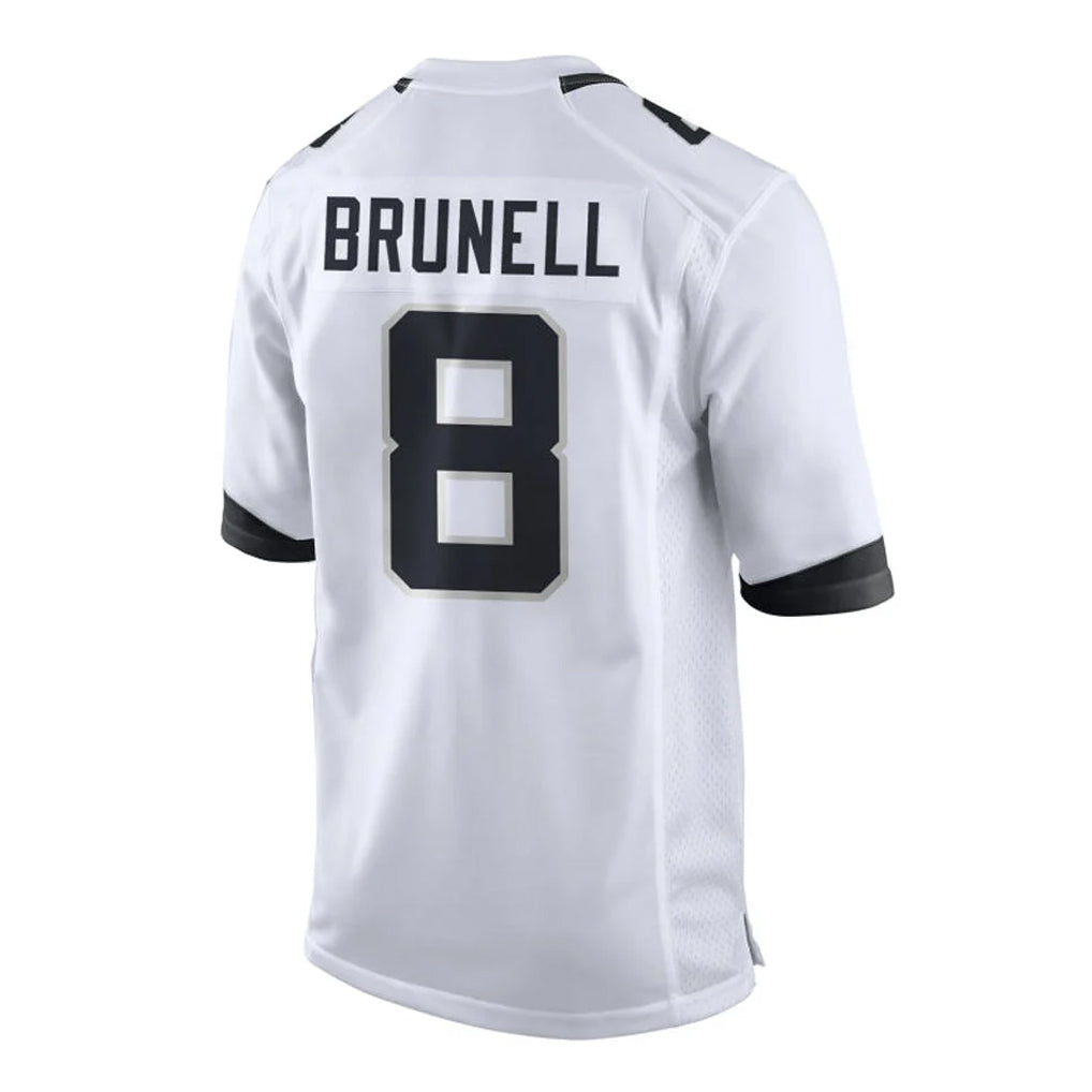Vanessashop J.Jaguars #8 Mark Brunell?Player White Home Game Stitched Jerseys