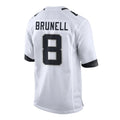 Vanessashop J.Jaguars #8 Mark Brunell?Player White Home Game Stitched Jerseys