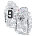 Vanessashop J.Jaguars #9 Logan Cooke Player Arctic Camo Salute to Service Hoodies Limited Game Stitched Jerseys