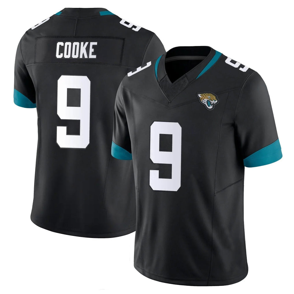 Vanessashop J.Jaguars #9 Logan Cooke Player Black Vapor Untouchable Limited Home Game Stitched Jerseys