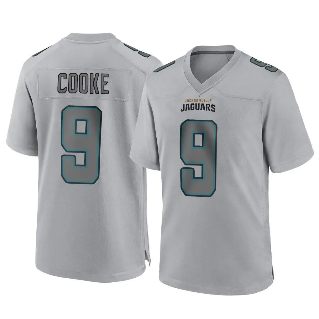 Vanessashop J.Jaguars #9 Logan Cooke Player Gray Atmosphere Fashion Home Game Stitched Jerseys