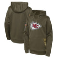 Vanessashop KC.Chiefs Olive Salute to Service Therma Performance Pullover Hoodie Limited Game Stitched Jerseys
