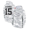 Vanessashop KC.Chiefs #15 Patrick Mahomes Player Arctic Camo Salute to Service Hoodies Limited Game Stitched Jerseys