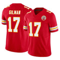 Vanessashop KC.Chiefs #17 Alohi Gilman Player Red Limited Vapor F.U.S.E. Home Game Stitched Jerseys