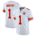 Vanessashop KC.Chiefs #1 Xavier Worthy Player White Limited Vapor Untouchable Home Game Stitched Jerseys