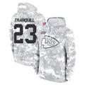 Vanessashop KC.Chiefs #23 Drue Tranquill Player Arctic Camo Salute to Service Hoodies Limited Game Stitched Jerseys