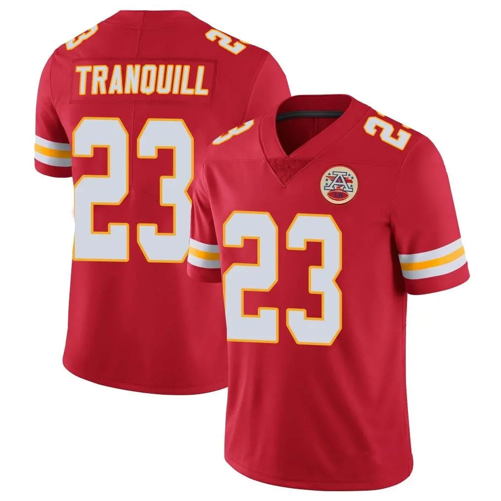 Vanessashop KC.Chiefs #23 Drue Tranquill Player Red Limited Vapor Untouchable Home Game Stitched Jerseys