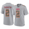 Vanessashop KC.Chiefs #2 Tyquan Thornton Player Gray Atmosphere Fashion Game Stitched Jerseys