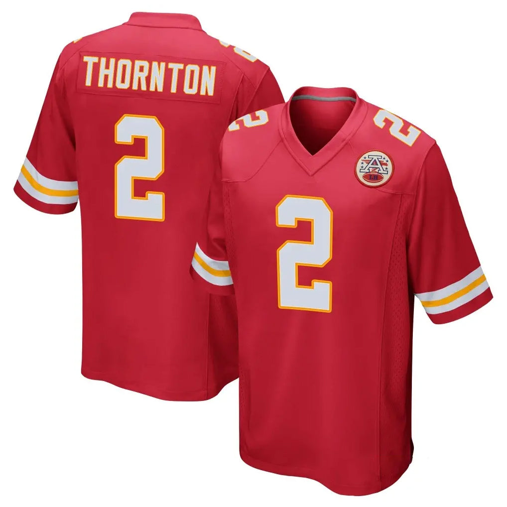 Vanessashop KC.Chiefs #2 Tyquan Thornton Player Red Home Game Stitched Jerseys