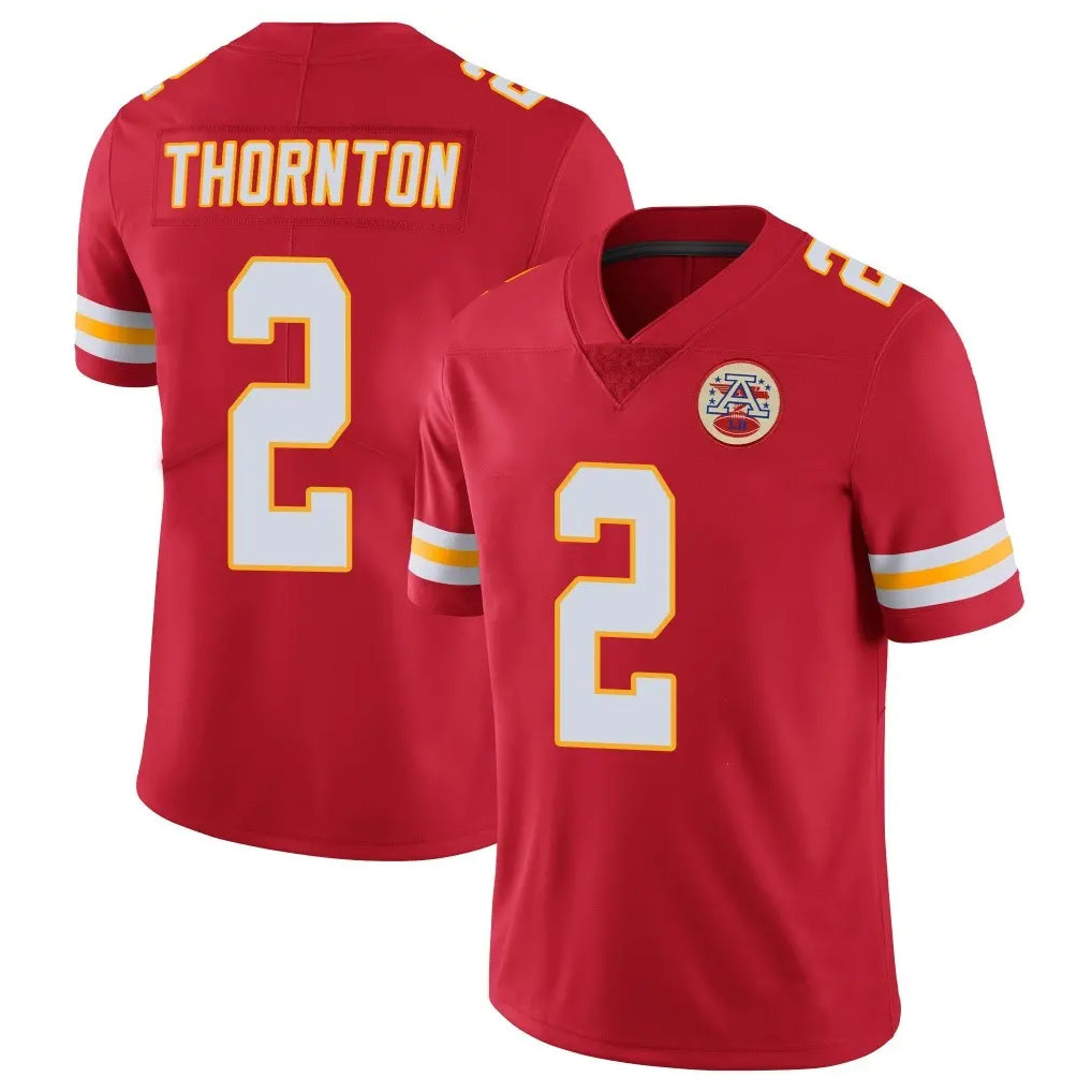 Vanessashop KC.Chiefs #2 Tyquan Thornton Player Red Limited Vapor Untouchable Home Game Stitched Jerseys
