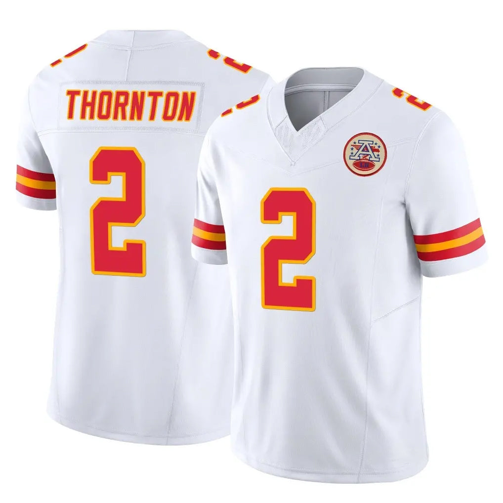 Vanessashop KC.Chiefs #2 Tyquan Thornton Player White Limited Vapor F.U.S.E. Home Game Stitched Jerseys