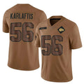 Vanessashop KC.Chiefs #56 George Karlaftis Player Brown Salute To Service Limited Stitched Jerseys