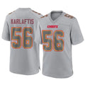 Vanessashop KC.Chiefs #56 George Karlaftis Player Gray Atmosphere Fashion Game Stitched Jerseys