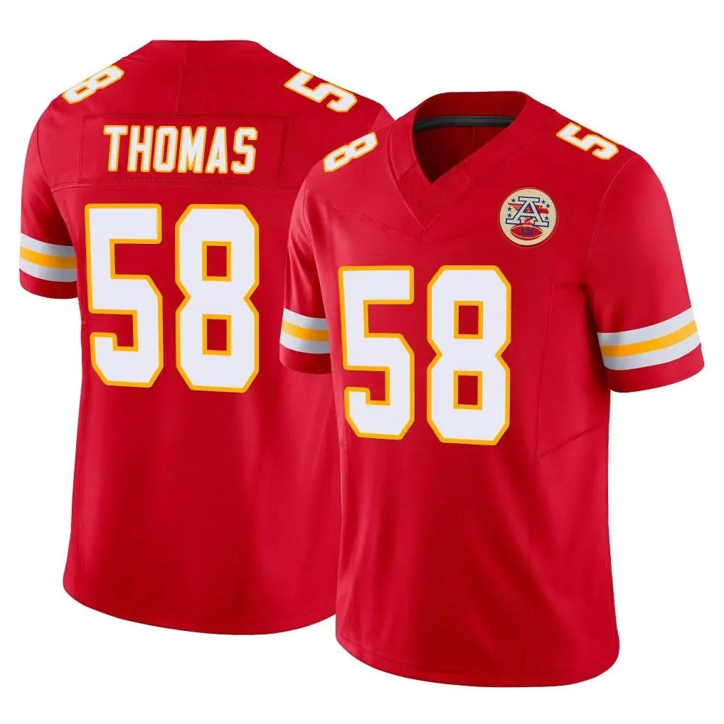 Vanessashop KC.Chiefs #58 Derrick Thomas Player Red Limited Vapor F.U.S.E. Home Game Stitched Jerseys