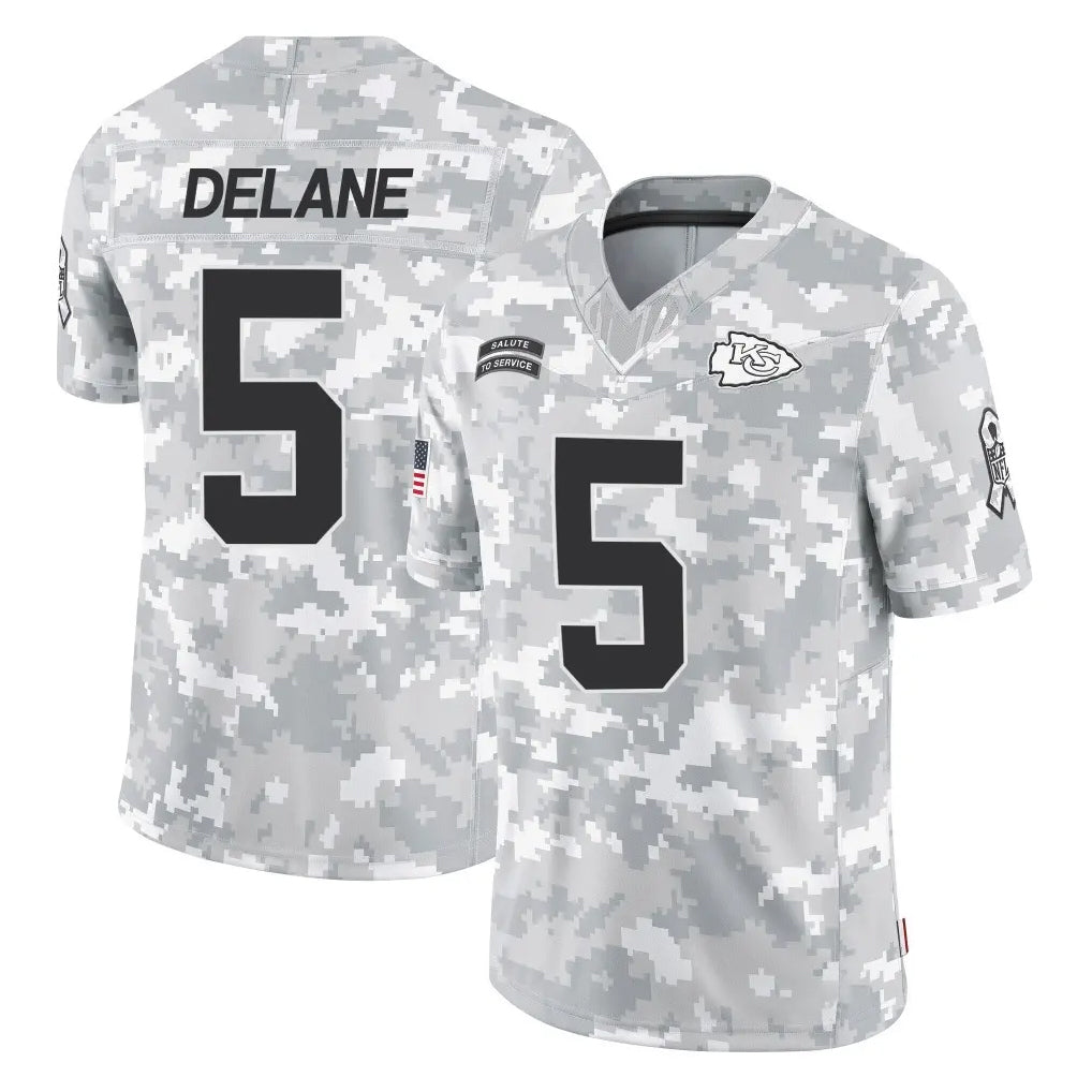 Vanessashop KC.Chiefs #5 Mansoor Delane Player Arctic Camo Salute To Service Limited Game Stitched Jerseys