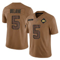 Vanessashop KC.Chiefs #5 Mansoor Delane Player Brown Salute To Service Limited Stitched Jerseys