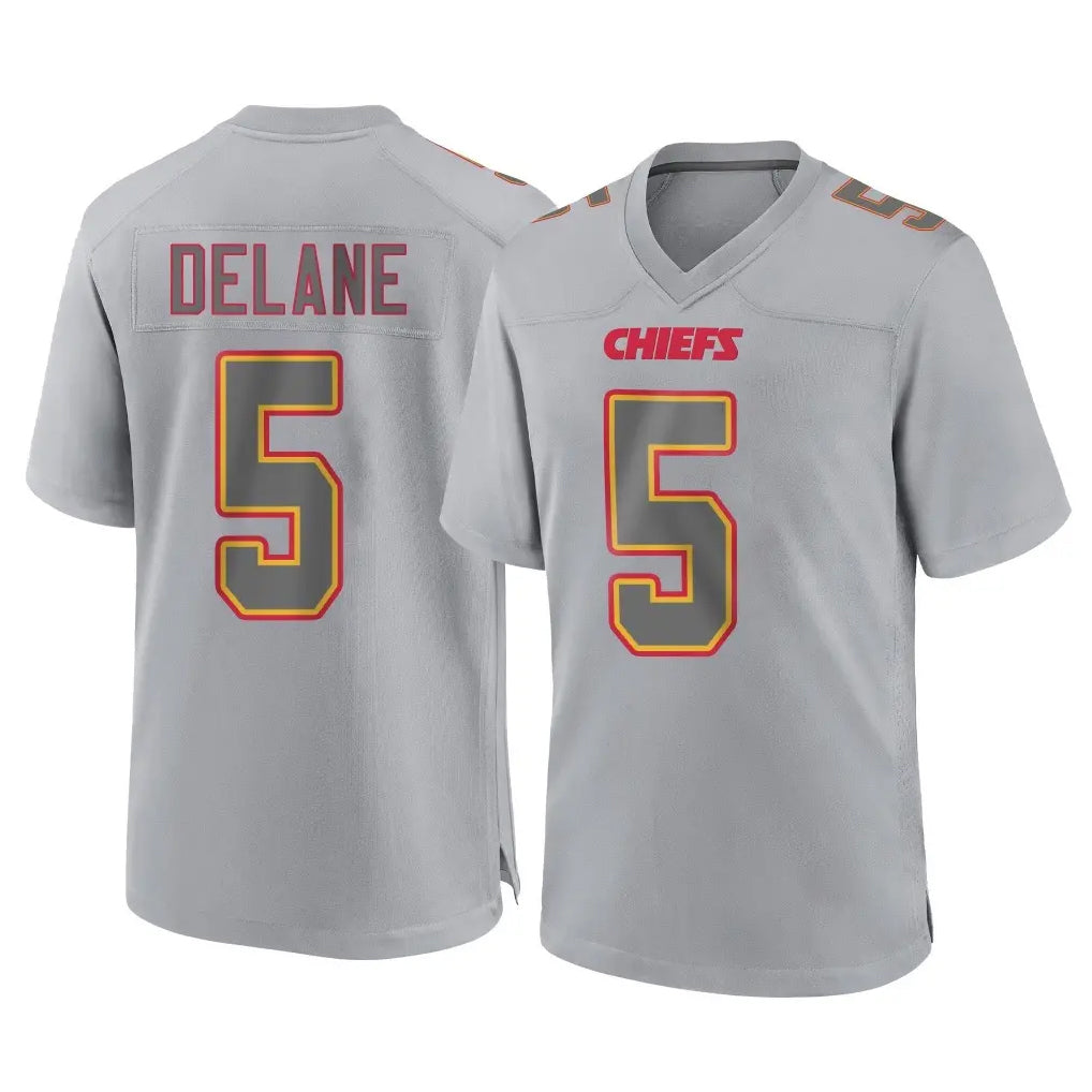 Vanessashop KC.Chiefs #5 Mansoor Delane Player Gray Atmosphere Fashion Game Stitched Jerseys