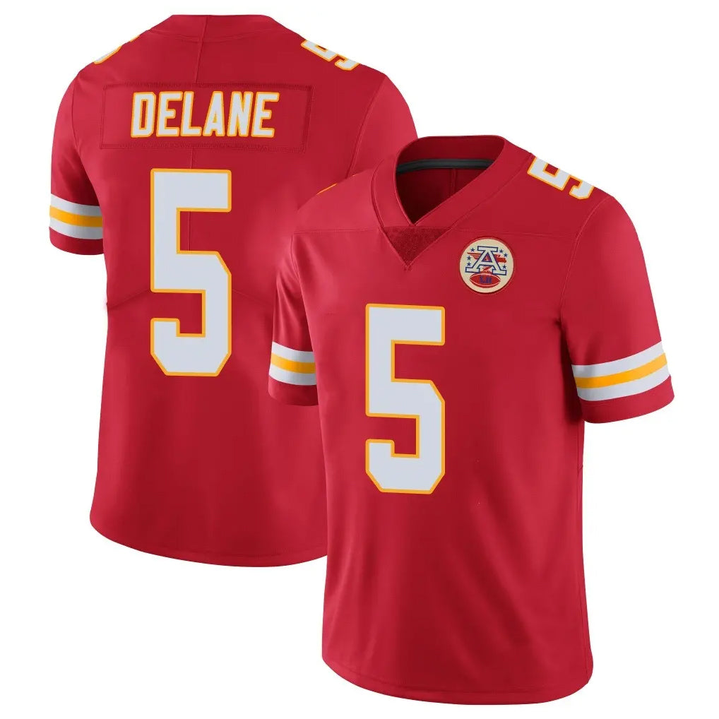 Vanessashop KC.Chiefs #5 Mansoor Delane Player Red Limited Vapor Untouchable Home Game Stitched Jerseys