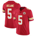 Vanessashop KC.Chiefs #5 Mansoor Delane Player Red Limited Vapor Untouchable Home Game Stitched Jerseys