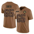 Vanessashop KC.Chiefs #65 Trey Smith Player Brown Salute To Service Limited Stitched Jerseys