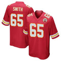 Vanessashop KC.Chiefs #65 Trey Smith Player Red Home Game Stitched Jerseys