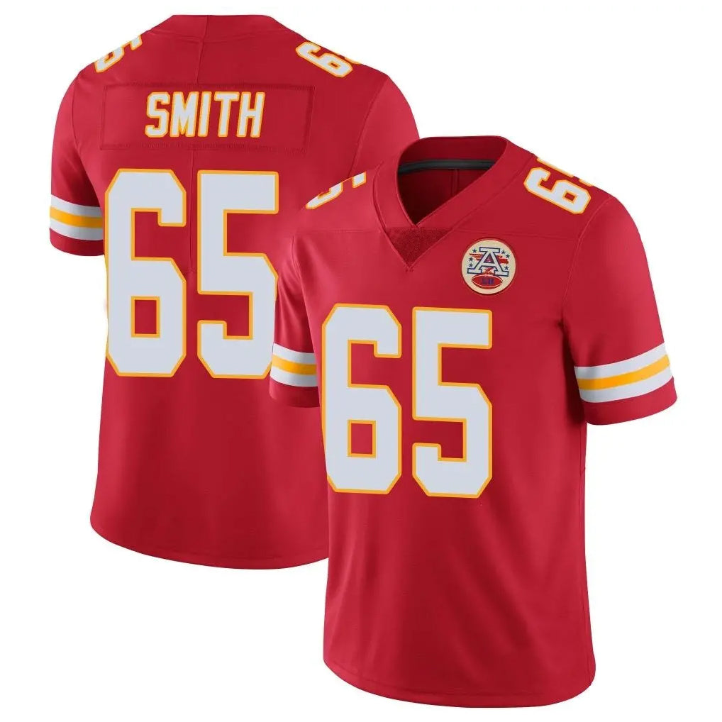 Vanessashop KC.Chiefs #65 Trey Smithy Player Red Limited Vapor Untouchable Home Game Stitched Jerseys