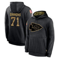 Vanessashop KC.Chiefs #71 Josh Simmons Player Black Salute to Service Hoodies Limited Game Stitched Jerseys