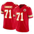 Vanessashop KC.Chiefs #71 Josh Simmons Player Red Limited Vapor Untouchable Home Game Stitched Jerseys