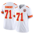 Vanessashop KC.Chiefs #71 Josh Simmons Player White Limited Vapor F.U.S.E. Home Game Stitched Jerseys