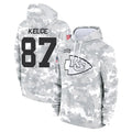 Vanessashop KC.Chiefs #87 Travis Kelce Player Arctic Camo Salute to Service Hoodies Limited Game Stitched Jerseys
