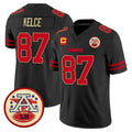 Vanessashop KC.Chiefs #87 Travis Kelce Player Black Limited Vapor F.U.S.E. Home Game Stitched Jerseys
