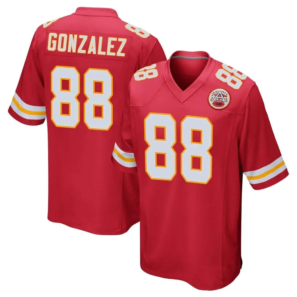 Vanessashop KC.Chiefs #88 Tony Gonzalez Player Red Home Game Stitched Jerseys