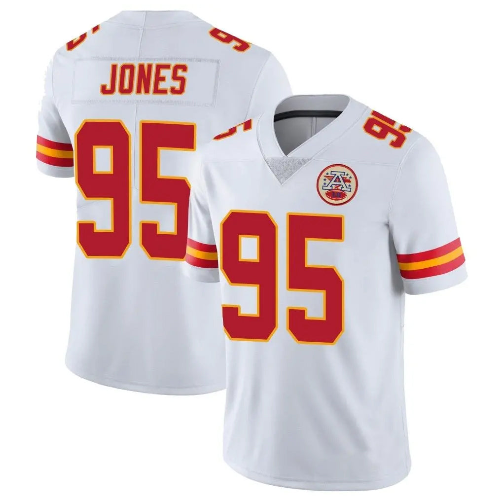 Vanessashop KC.Chiefs #95 Chris Jones Player White Limited Vapor Untouchable Home Game Stitched Jerseys