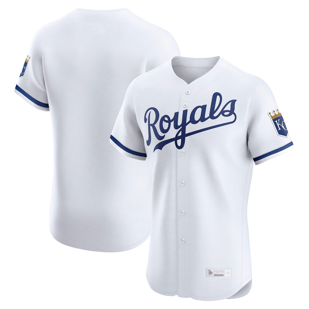 Vanessashop KC.Royals White Alt Limited Elite Home Blank Player Stitched Jerseys