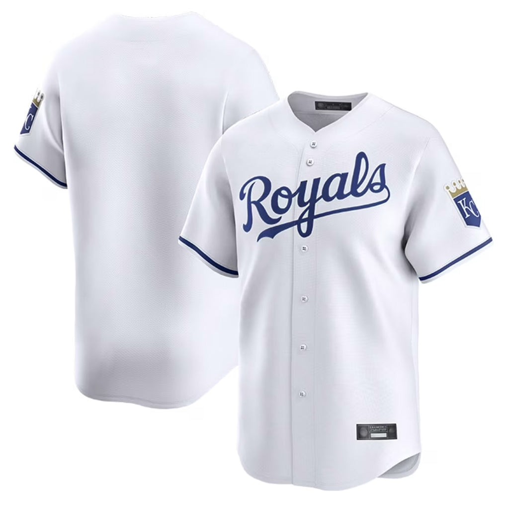 Vanessashop KC.Royals White Alt Limited Home Blank Player Stitched Jerseys