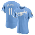 Vanessashop KC.Royals #11 Maikel Garcia Player Light Blue Alt Limited Elite Home Stitched Jerseys