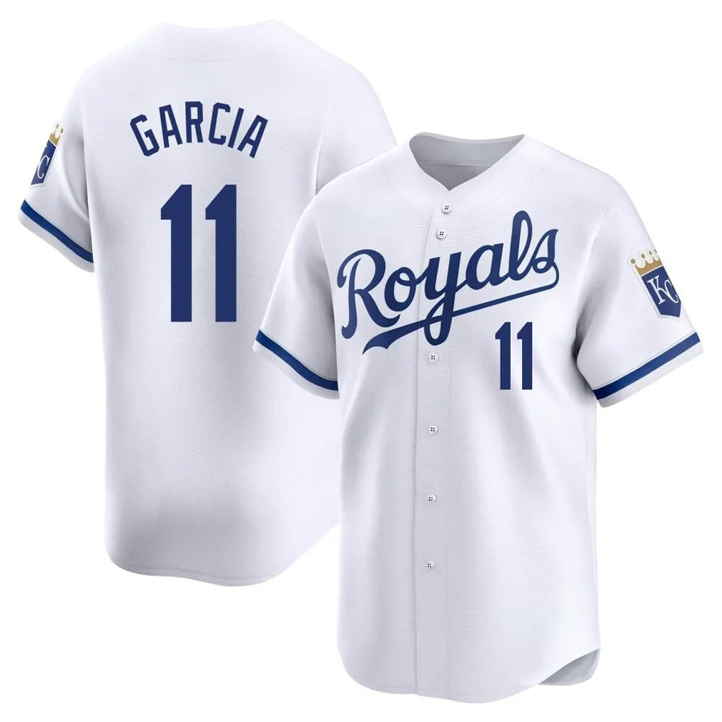 Vanessashop KC.Royals #11 Maikel Garcia Player White Alt Limited Home Stitched Jerseys