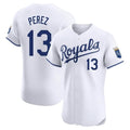 Vanessashop KC.Royals #13 Salvador Perez Player White Alt Limited Elite Home Stitched Jerseys